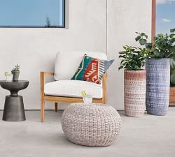 Annette Rattan Outdoor Accent Stool