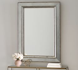 Marlena Antiqued Glass Frame Wall Mirror | Pottery Barn