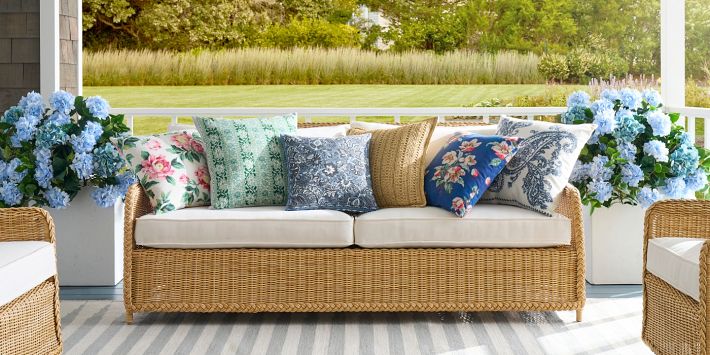 Cosmo Floral Outdoor Pillow Pottery Barn