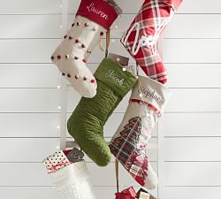 Plaid Christmas Tree Nostalgic Stocking