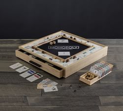 Wooden Monopoly Board Game - Maple Luxury Edition