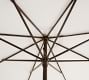 11' Round Outdoor Umbrella &ndash; Eucalyptus Frame&#8203;, More Wood Finishes Available