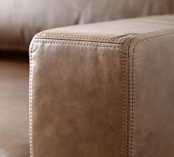 Shasta Square Arm Leather Swivel Chair