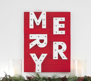 Marquee Merry Sign | Pottery Barn