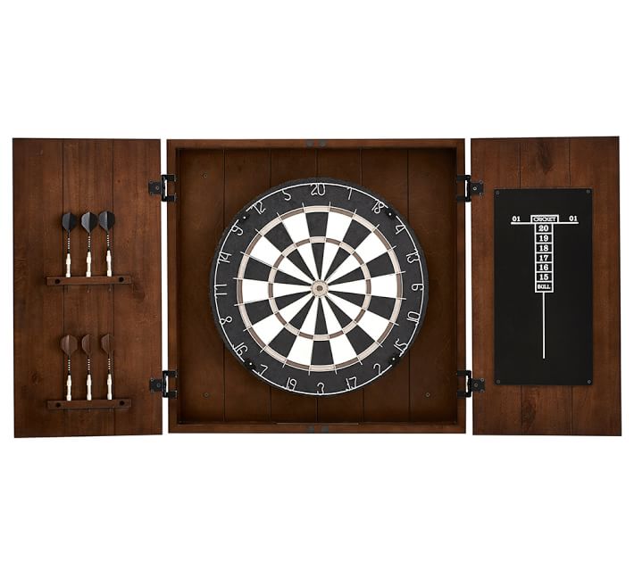 Dart board Michael factory Graves Wood Dartboard Cabinet