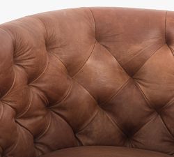 Mia Leather Swivel Chair