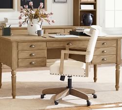 Manchester Upholstered Swivel Desk Chair