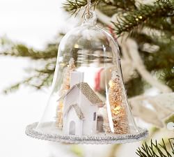 Lit House Bell Cloche Ornament