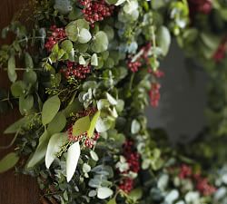 Fresh Holiday Eucalyptus &amp; Berry Wreath