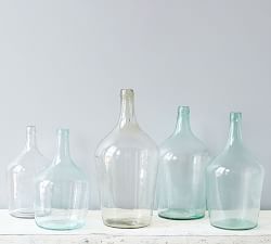 Vintage Glass Wine Bottle Vases