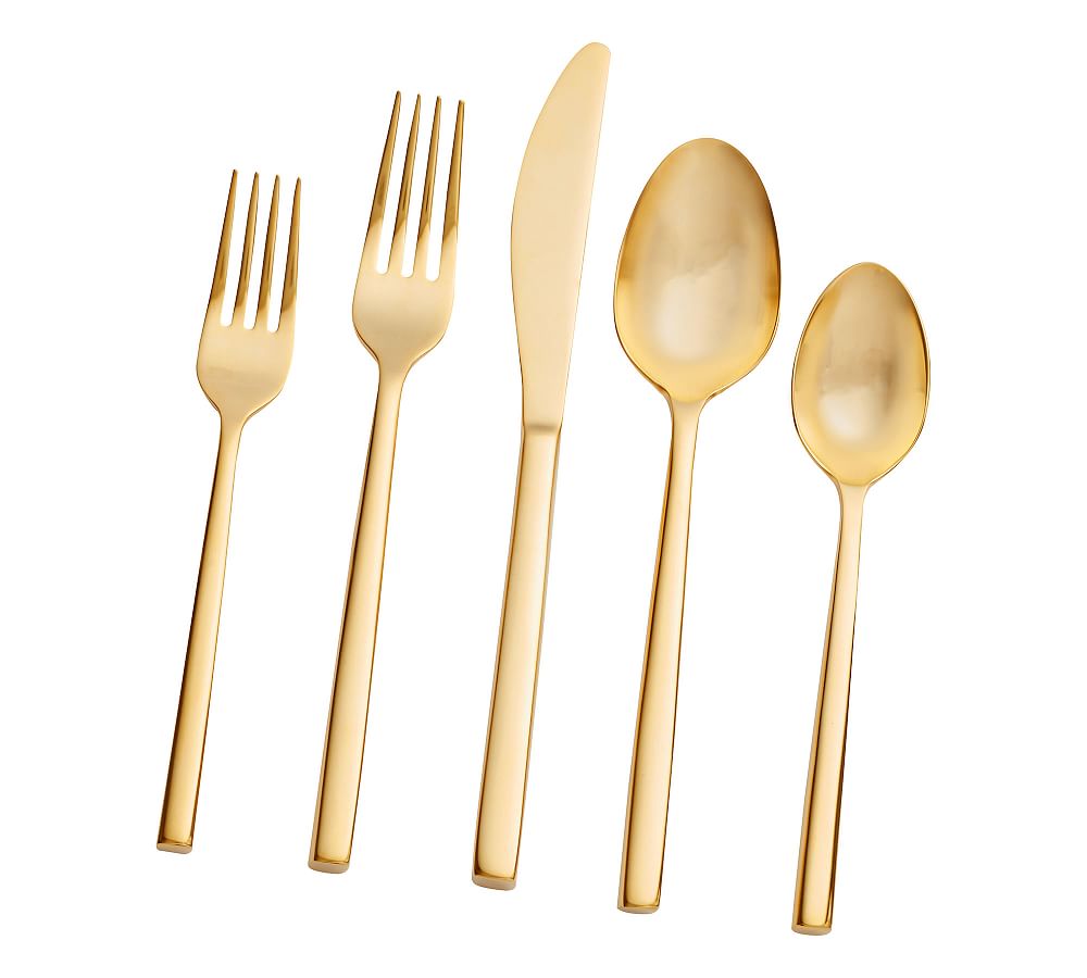 Luna Brushed Gold Flatware