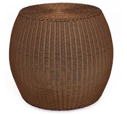 Palmetto All-Weather Wicker Side Table, Honey