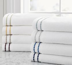 Pearl Embroidered 700-Gram Weight Bath Towel