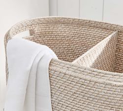 Tava Handwoven Rattan Divided Hamper