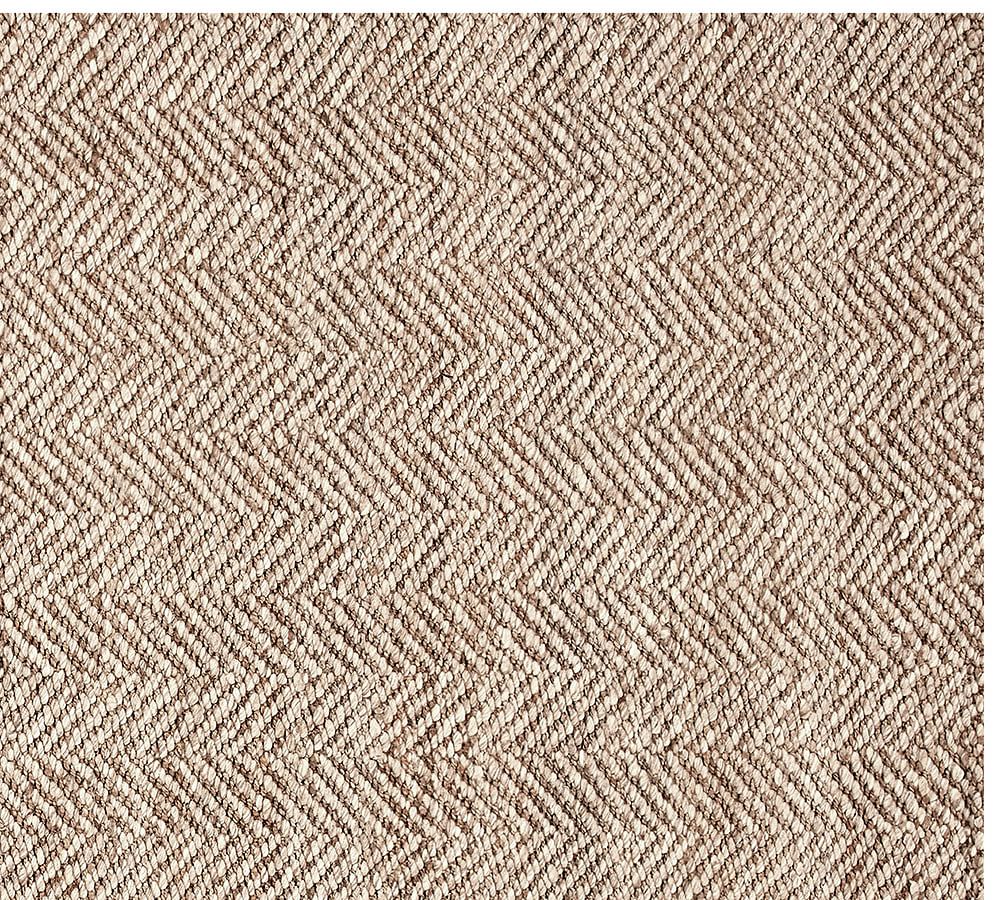 Chevron Hand Loomed Wool Jute Rug Swatch