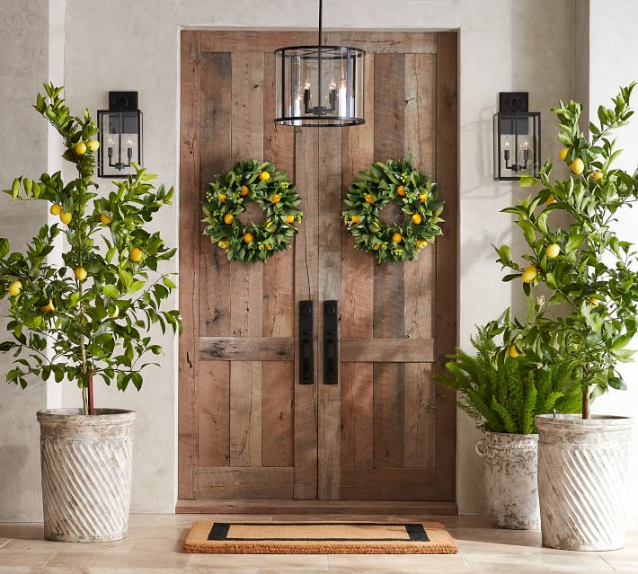 Pottery Barn New Sample item door wreath online faux flower