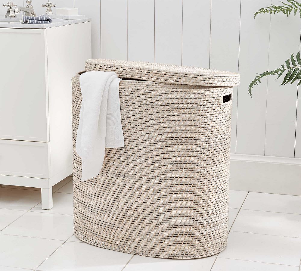 Tava Handwoven Rattan Divided Hamper