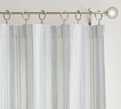 Hawthorn Striped Cotton Rod Pocket Curtain