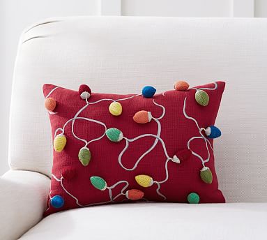 Merry Bright Lights Decorative Pillow Pottery Barn