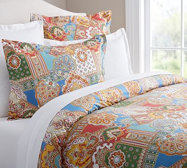 Pottery store Barn full/queen duvet and shams