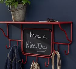 Red Chalkboard Shelf