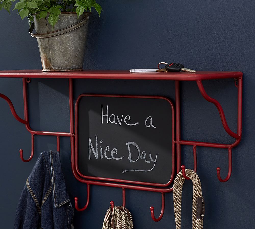 Red Chalkboard Shelf