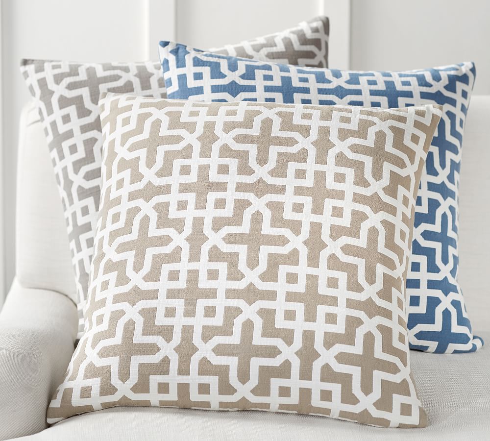 Holt Trellis Jacquard Pillow Cover