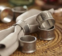 Pewter Napkin Rings - Set of 4