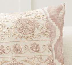 Carmine Embroidered Pillow Cover