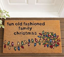 National Lampoon s Christmas Vacation Tangled Lights Light Up Doormat Pottery Barn