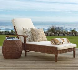 Palmetto All-Weather Wicker Side Table, Honey