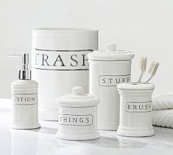 Ceramic Text Bath Accessories