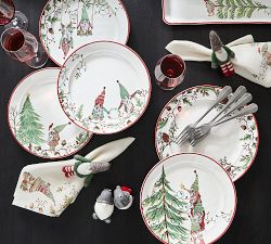 Forest Gnome Yuletide 16-Piece Dinnerware Set