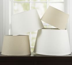 Linen Tapered Lamp Shade, Taped Edge (12&quot;-16'')