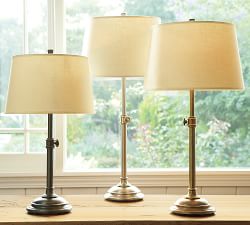 Linen Tapered Lamp Shade, Taped Edge (12&quot;-16'')