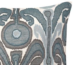 Kenmare Ikat Embroidered Pillow