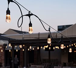 Outdoor LED String Lights - Black