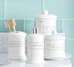 Ceramic Text Bath Accessories