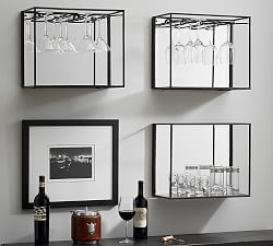 Mirrored Entertaining Shelves