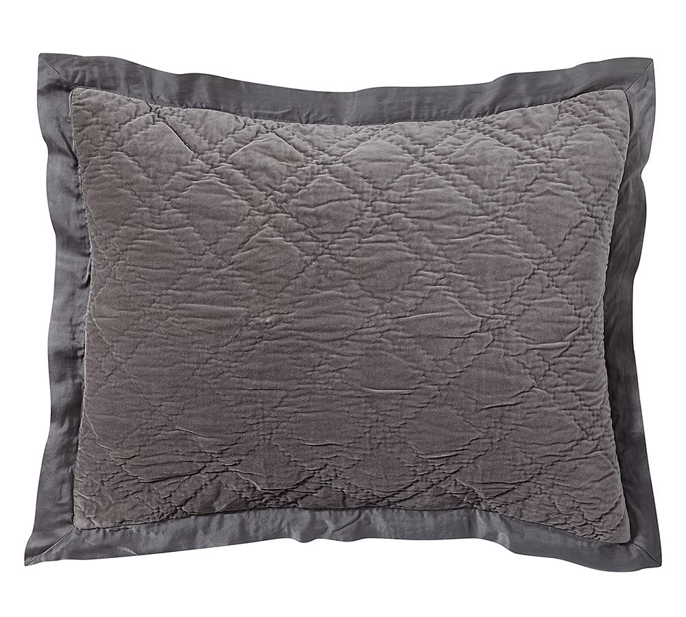 Washed Velvet Silk Diamond Quilted Sham