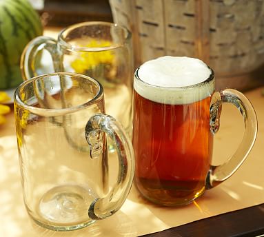 Casa Recycled Glass Beer Mug, Set of 6 | Pottery Barn