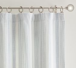 Hawthorn Striped Cotton Rod Pocket Curtain