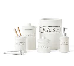 Ceramic Text Bath Accessories