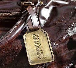 Saddle Leather Destination Unknown Luggage Tag