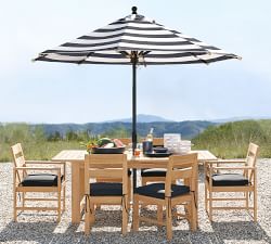 Piped Outdoor Dining Chair Cushion