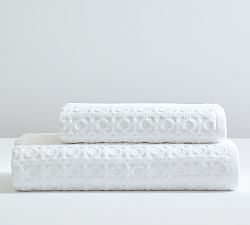 Waffle Sculpted Organic Towel | Pottery Barn