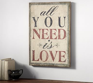 All You Need Is Love Sign | Wall Decor | Pottery Barn