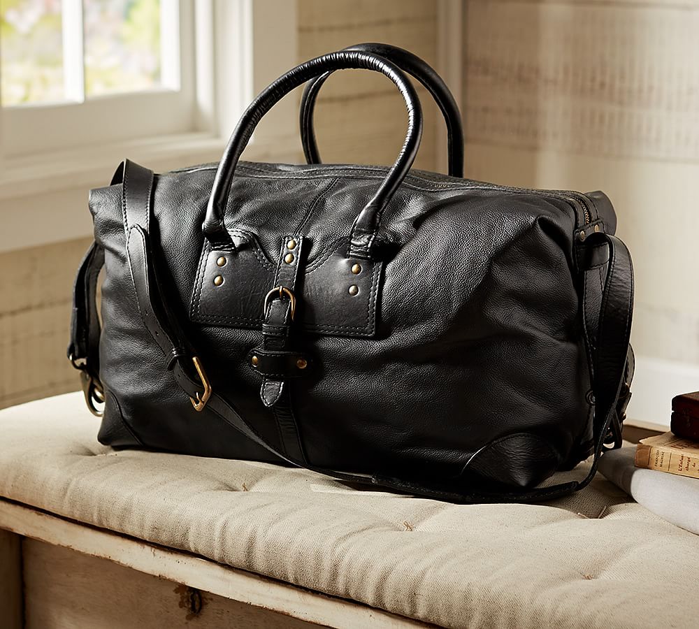 Pebble Leather Weekender Bag