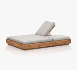 Lanai Teak Outdoor Double Chaise Lounge