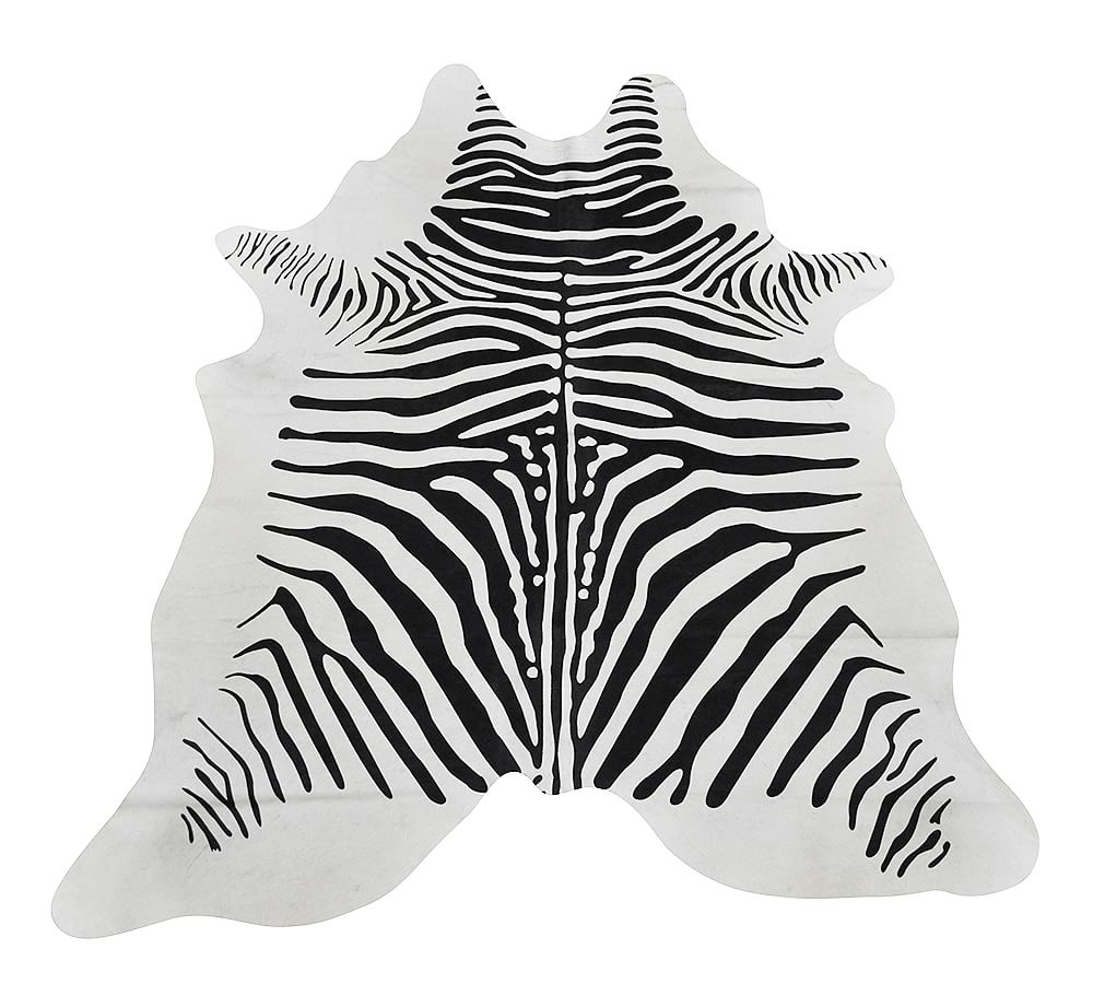 Zebra Pattern Hide Rug | Pottery Barn